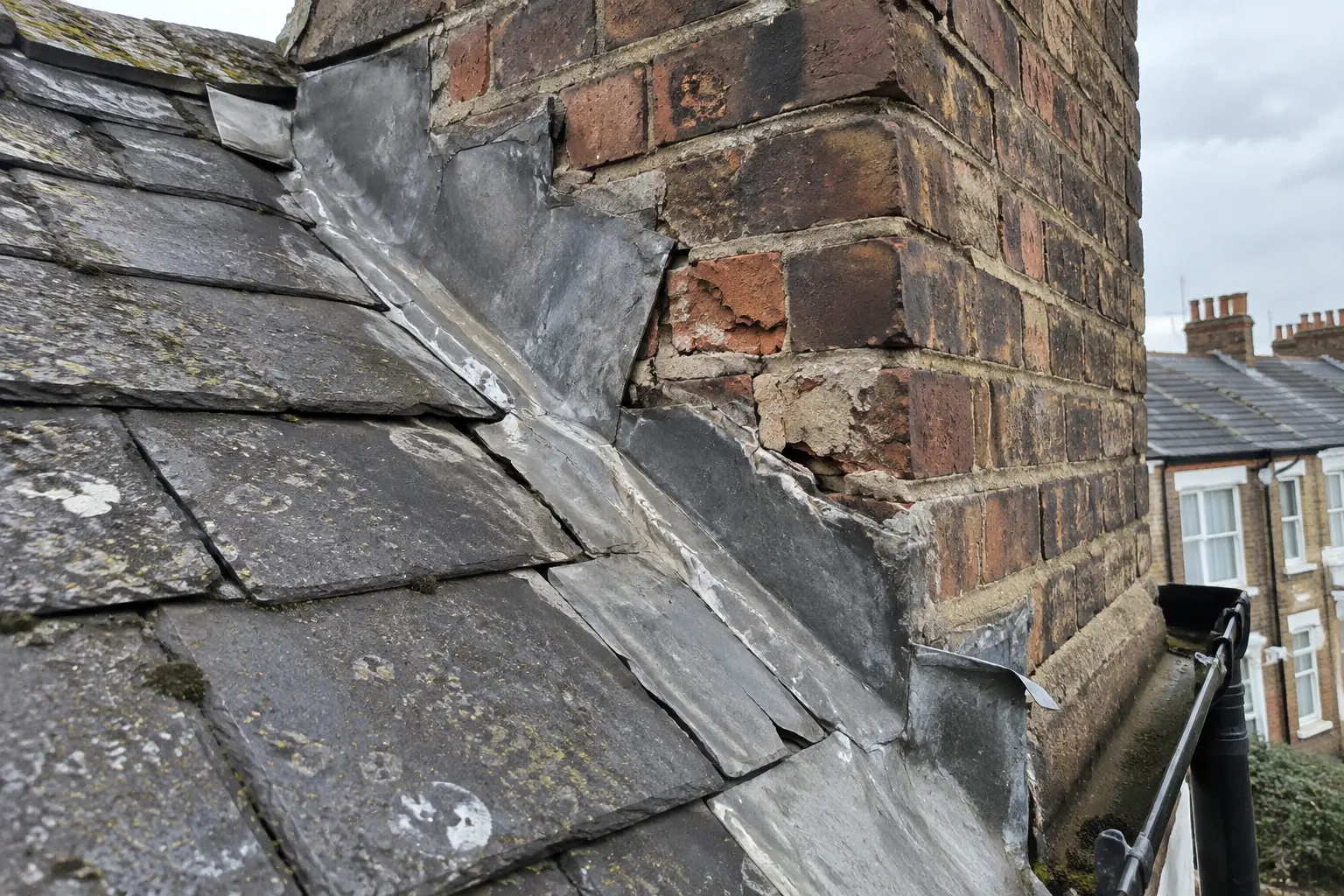 Survey inspection of the external condition of a British home