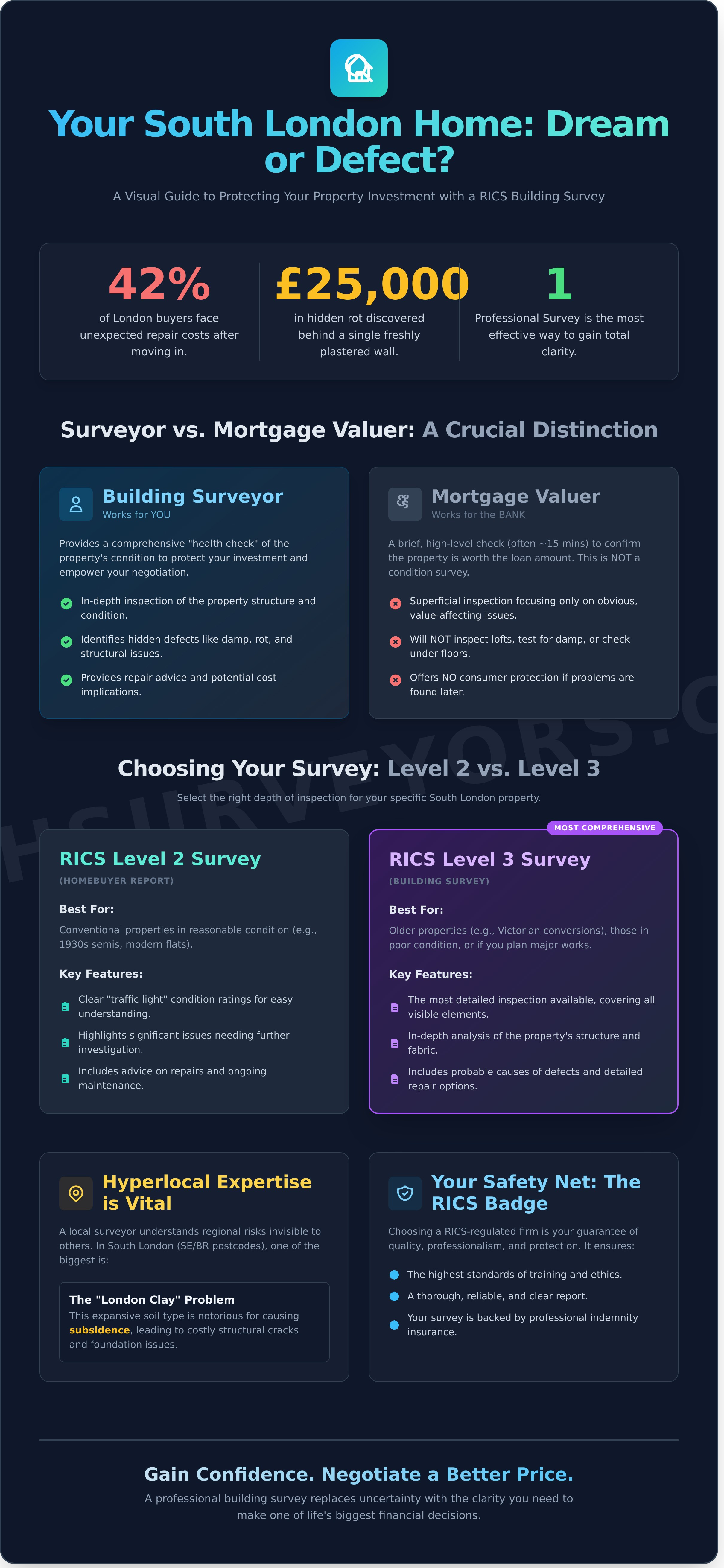 Building Surveyor 101: Your Property’s Private Investigator in South London - Infographic