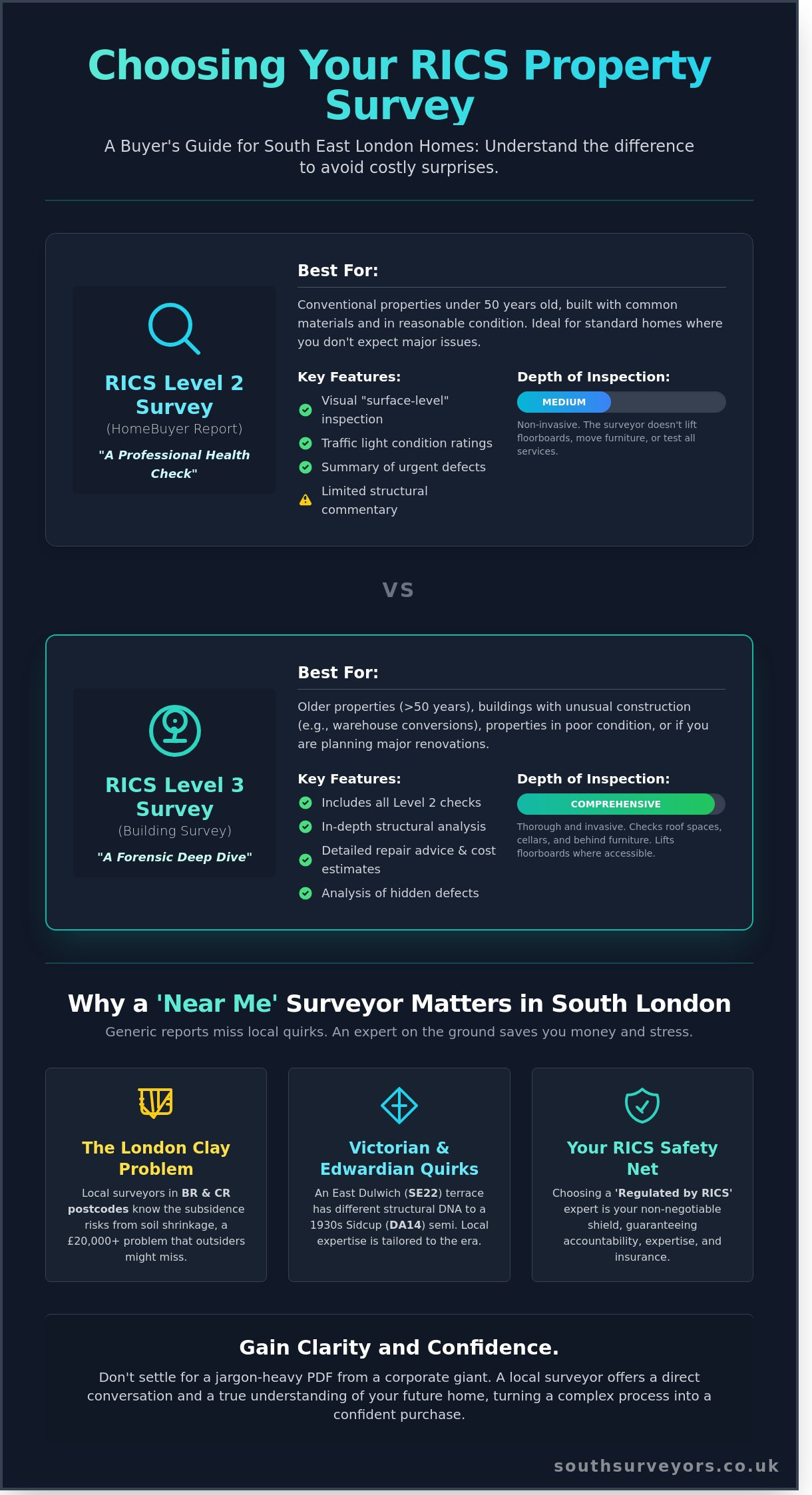 Chartered Surveyor Near Me: Finding Your South London Property Decoder - Infographic