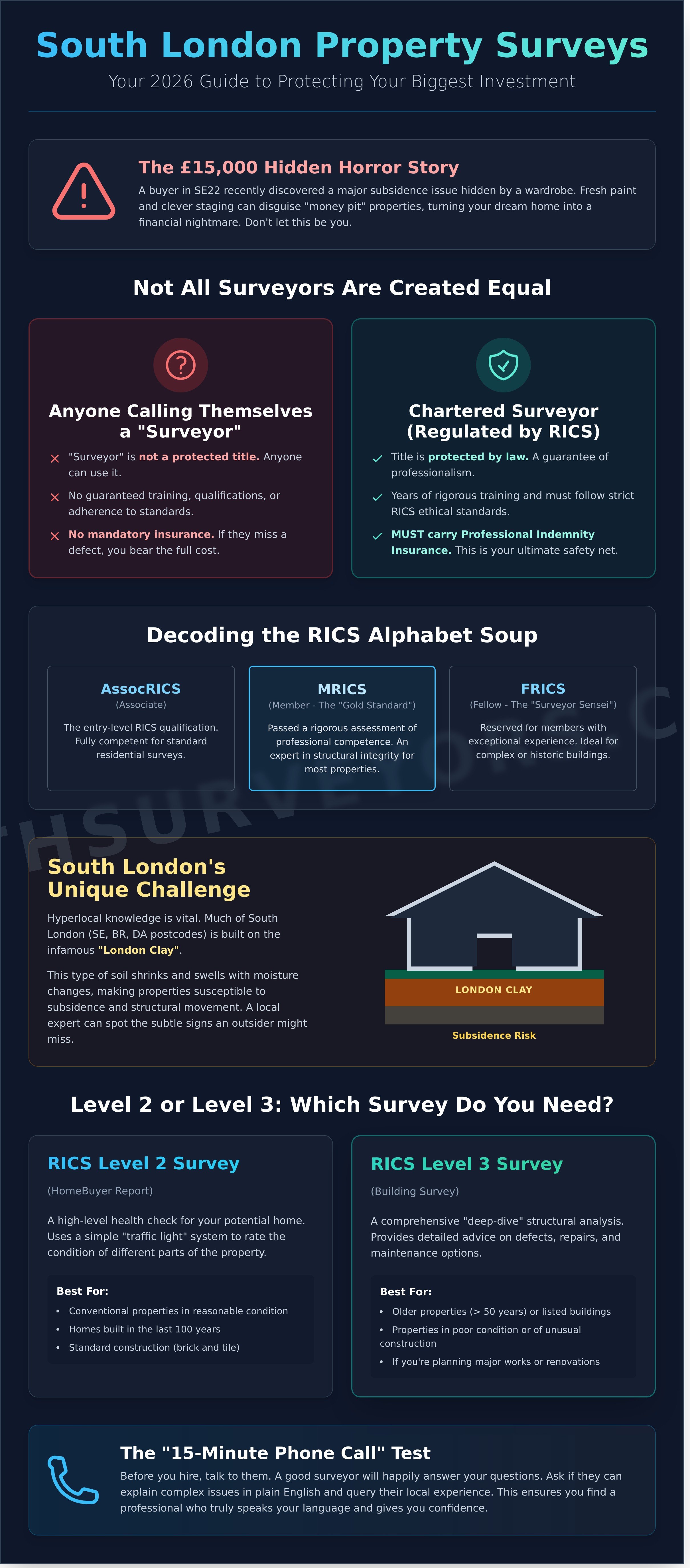 Chartered Surveyor: Your Local Property Detective in South London (2026 Guide) - Infographic