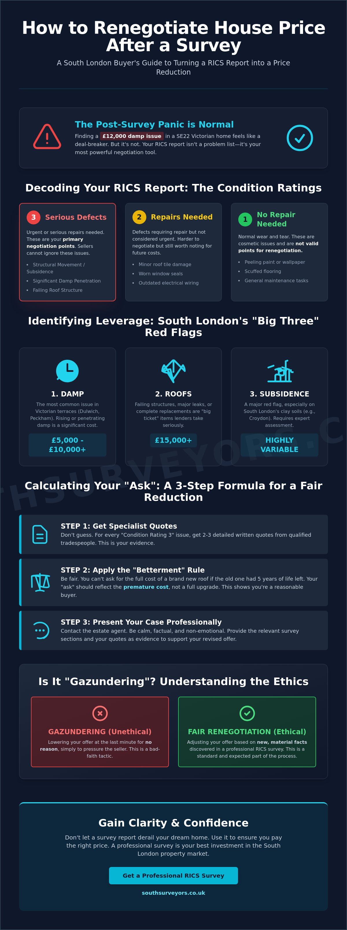 How to Renegotiate House Price After Survey: A South London Buyer’s Strategy for 2026