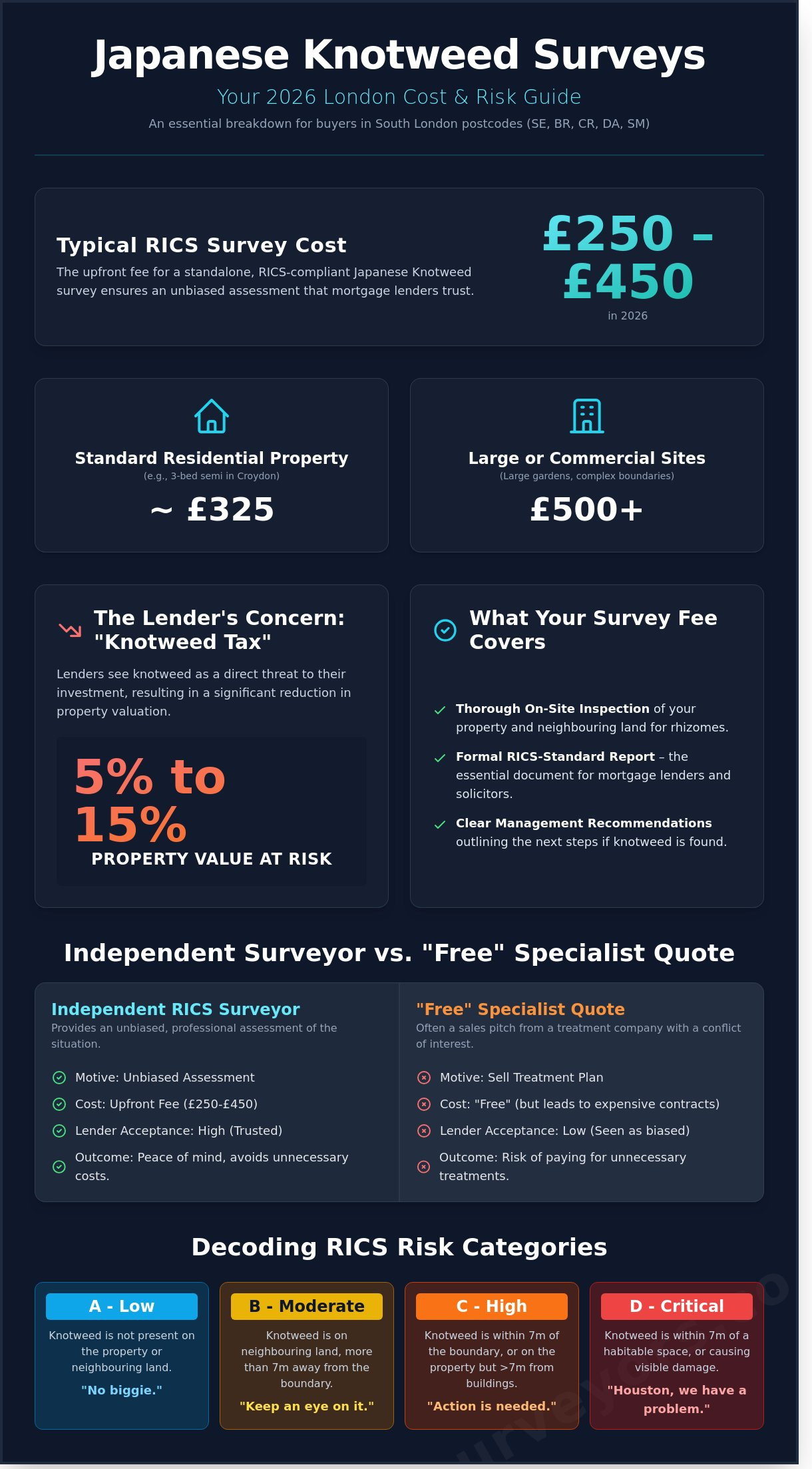 Japanese Knotweed Survey Cost in London: The 2026 Homebuyer's Guide